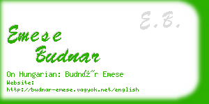 emese budnar business card